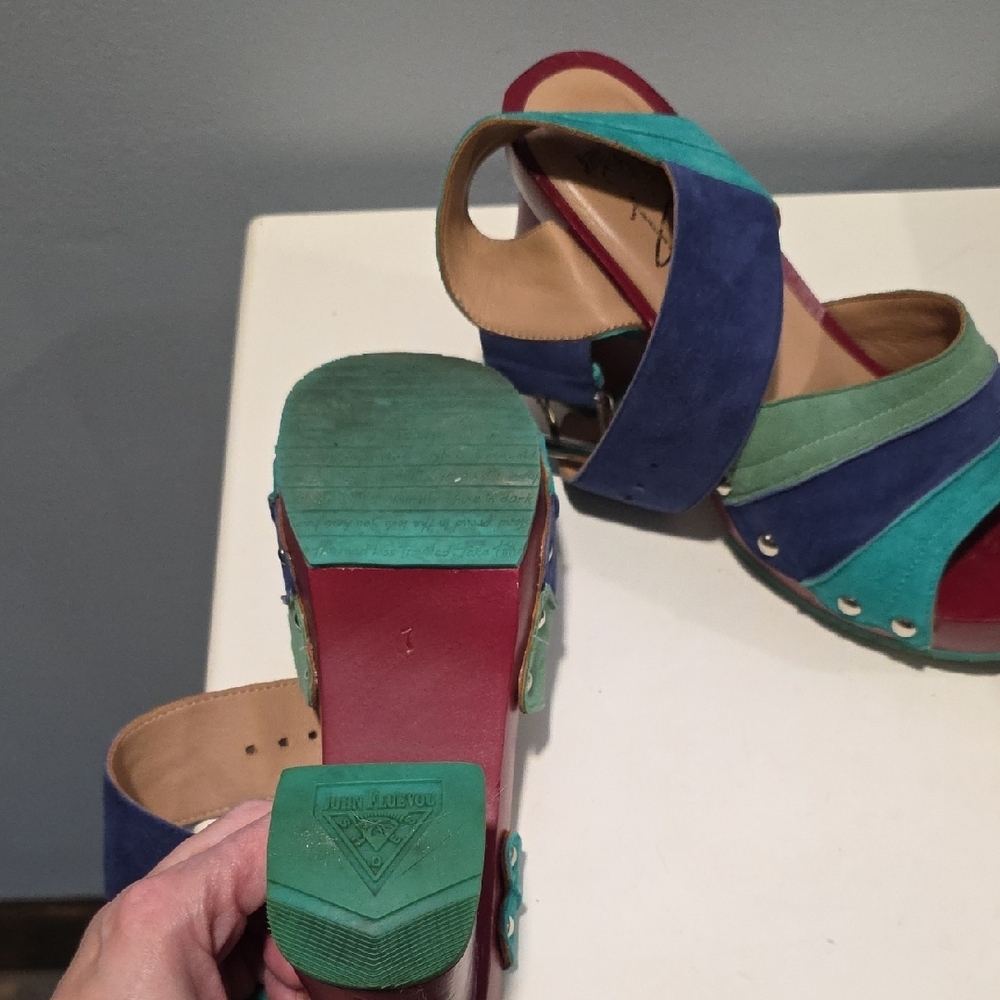 John Fluevog Multicolor Strappy Sandals - Picture 4 of 9